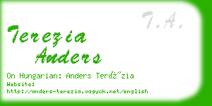 terezia anders business card